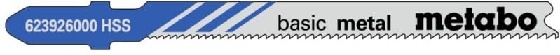 Metabo 5 Stichsägeblätter basic metal 66/ 1,1-1,5 mm, progressiv, HSS, mit Eintauchspitze, gefräst / gewellt, speziell f...