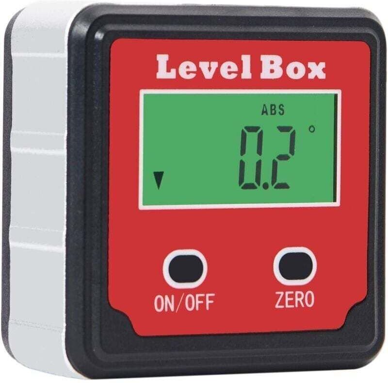 Thumbnail - Wasserdichter LCD-Neigungsmesser für Winkelmesser, XU, magnetischer digitaler Winkelmesser mit eingebauten Magneten, Rot...