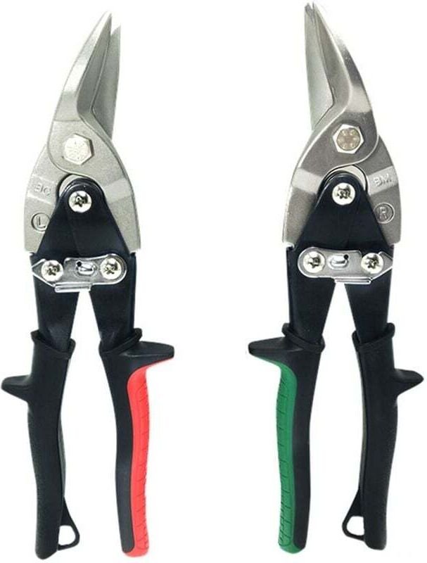 Blechschere, gerader und linkswinkliger Metallschneider für Draht und Trockenbau