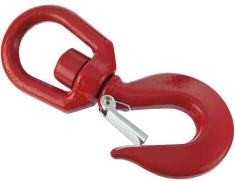 Roter Haken mit Karabiner