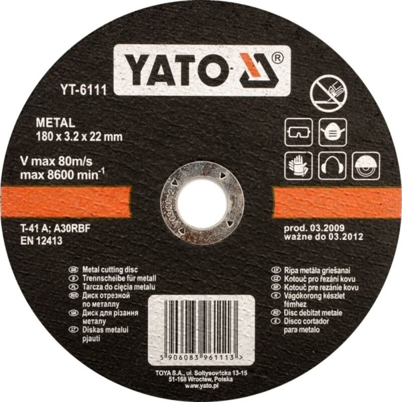 Yato - Metalltrennscheibe 125x1,2x22 mm / YT-5923 /
