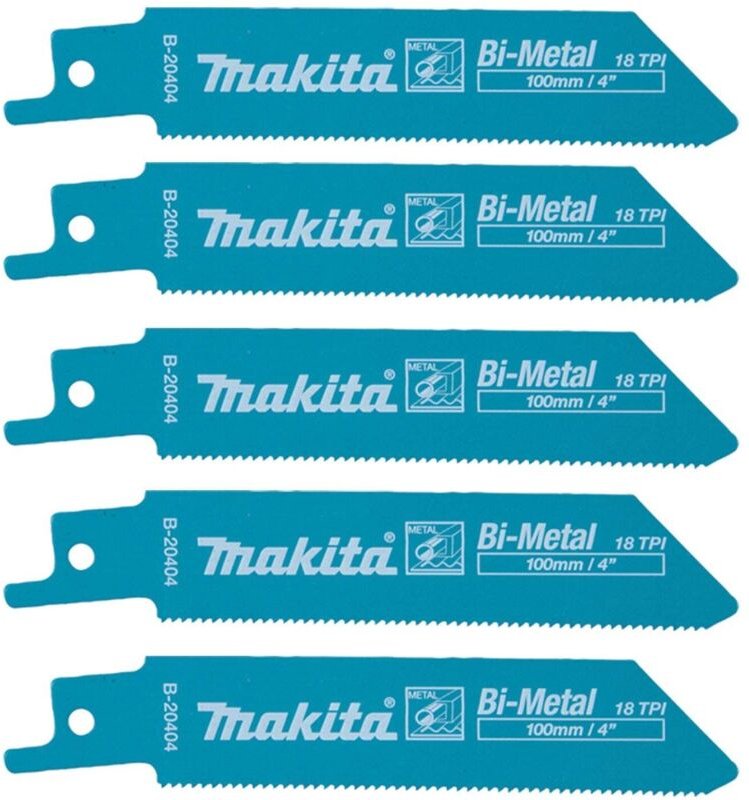 Reciproblatt bim 100/18Z 80 mm, Metall 1,5-4mm, 0,9mm, 5 Stk., gewellt - Makita