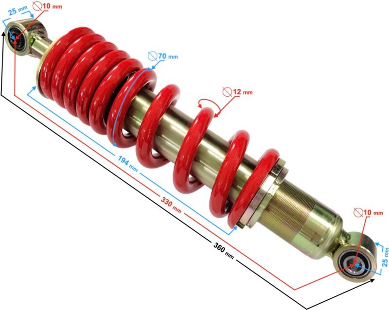 GT 125 hinterer Stoßdämpfer