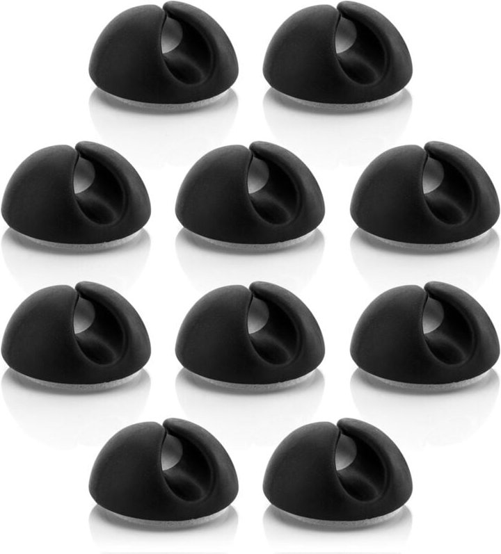 Memkey - 10 Stück Kabelbinder, Kabelhalter, Kabelmanagement, Kabelbefestigung, Kabel-Organizer für Kabel bis zu 8 mm, Ka...