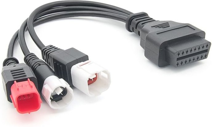 OBD2-Diagnosekabel für Kline Euro5 Motorrad, 16-Polig auf 3-Polig, 4-Polig, 6-Polig, OBD2 3-In-1-Diagnoseadapter