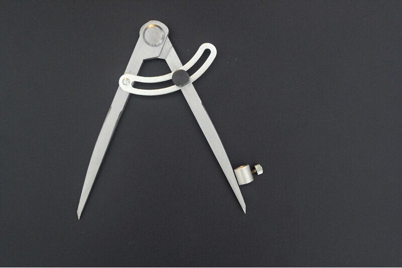 Radius 250 mm, professioneller Zirkelbleistift aus Karbonstahl, großer Flügelteiler aus Leder, rotierendes Werkzeug, Flü...