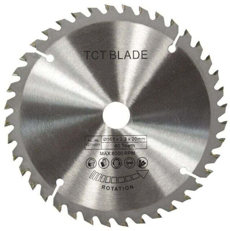 165-mm-Hartmetall-Kreissägeblatt, silberne rotierende Trennscheibe für Holz, 40 Zähne