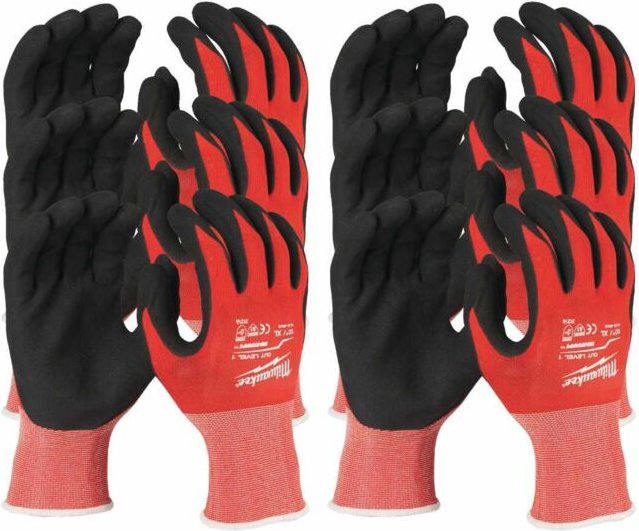 Milwaukee Schnittschutzhandschuhe Klasse 1/A Größe 10 (XL) 12er Pack