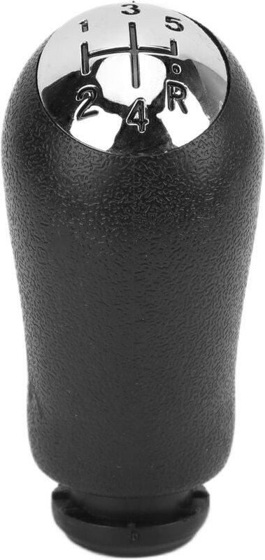 FOREHILL Ersatz-Schaltknauf für CLIO III 2005-2009, Silber und Schwarz, 5-Gang