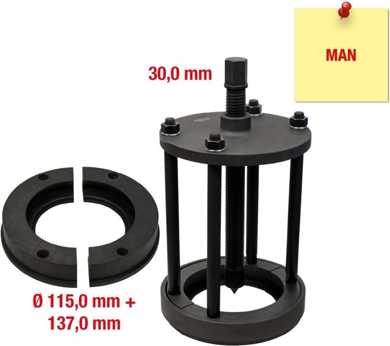 KS Tools Differential-Kegelrollenlager-Abzieher für MAN, 12-tlg - 460.0620