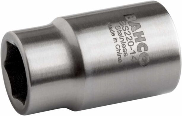 Bahco 3/4 Steckschlüssel-Einsatz, Edelstahl/Inox, Sechskant, magnetisch, SW 60 mm