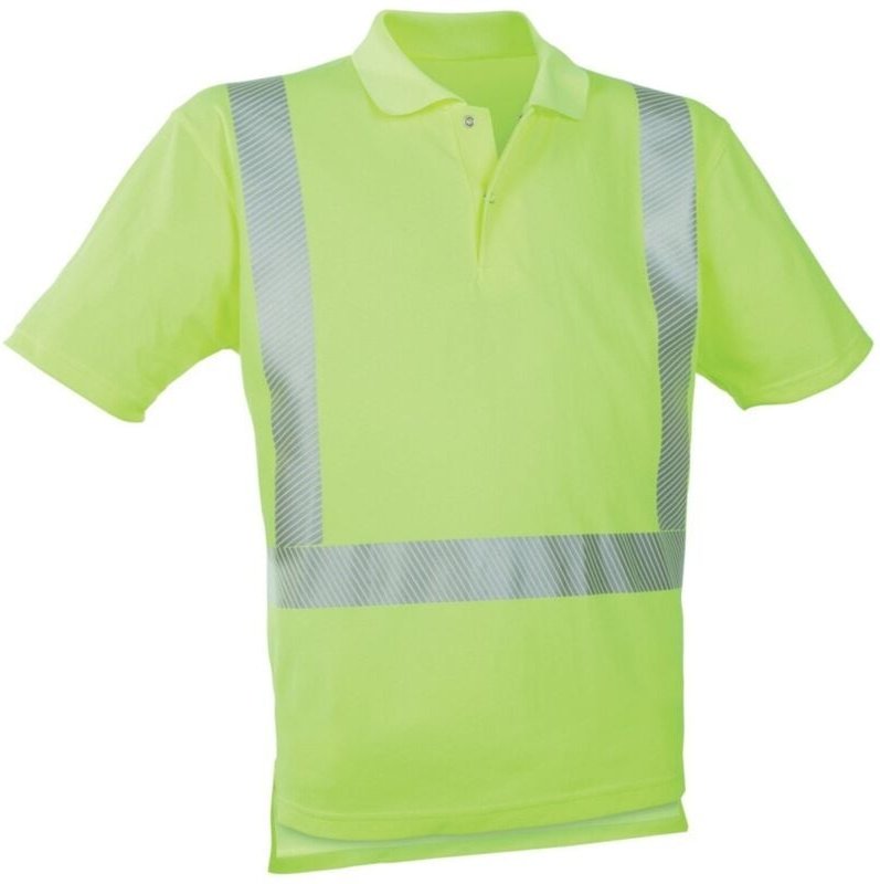 Warn-Polo-Shirt leuchtgelb, Gr. l - Watex