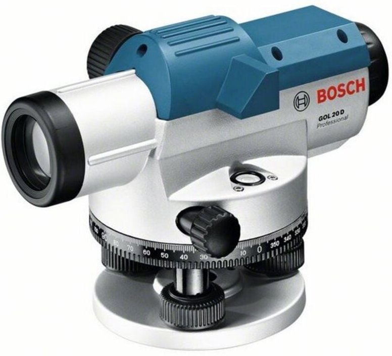 Bosch Optisches Nivelliergerät gol 20 d mit Baustativ BT160 Messstab gr 500 - 0601068402