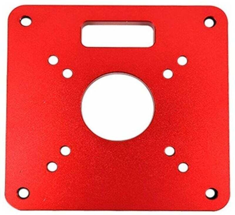 Einlegeplatte für Frästisch RT0700C, 120 x 120 x 8 mm, aus Aluminium, für die Holzbearbeitung