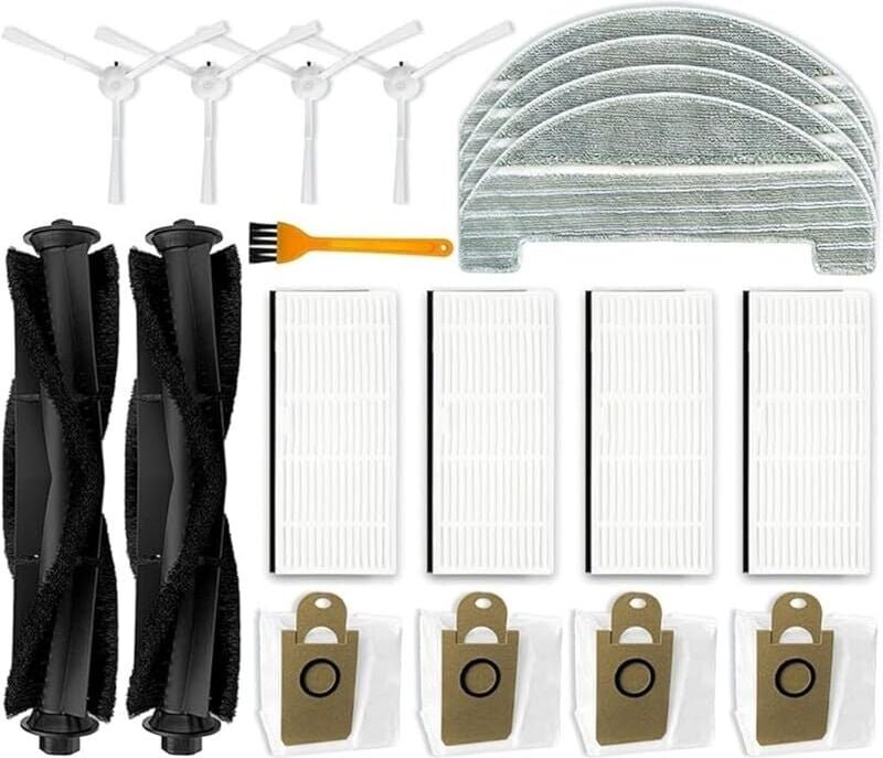 FOREHILL 19-teiliges Ersatzteilset für den Ultenic T10 Saugroboter mit 2 Hauptbürsten + 4 Seitenbürsten + 4 Filtern