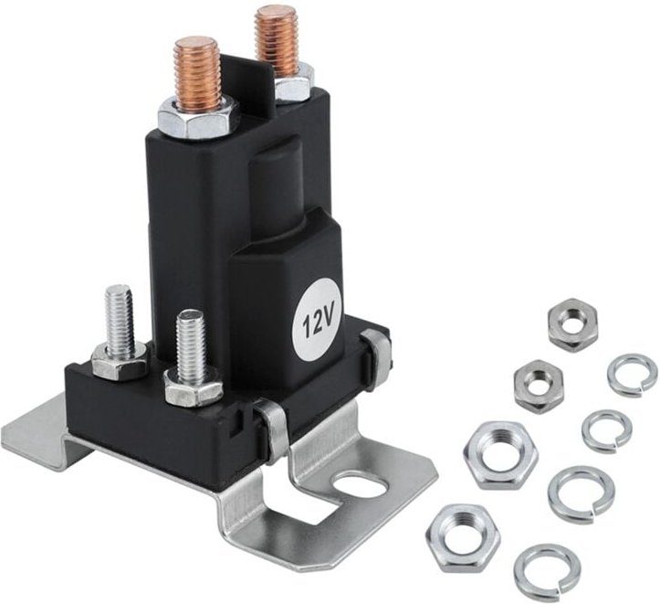 12 V Großer Strom 500 A Startrelais mit 100 A Sicherungshalter-Kit Kontakt Schnellschalter für Auto Rv Yacht Rasenmäher