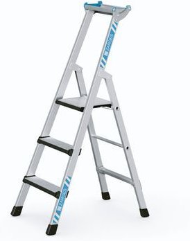 Zarges Comfortstep S gebördelte Stehleiter mit gepolsterter Stufen-Vorderkante 3 Stufen