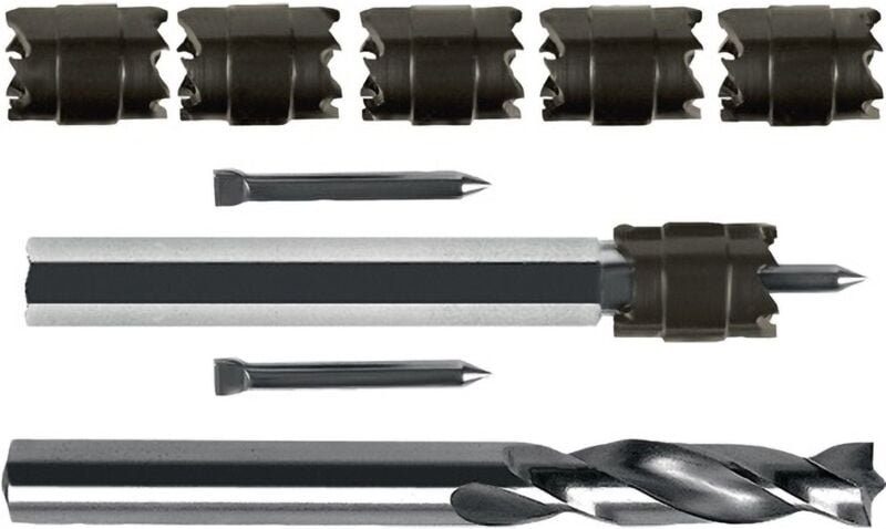 Schweißpunktfräsersatz HSS-G/HSS-Co5 ø 10 - 8 mm 9tlg. - 101104M - Ruko