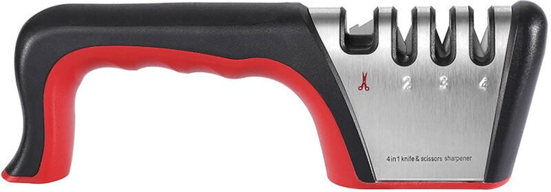 Professioneller 4-in-1-Messerschärfer – Rutschfester Boden, für Küchenmesser und Scheren
