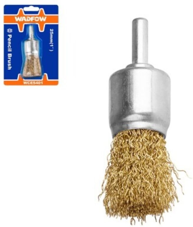 WADFOW 25mm Schaftbürste, 4500 U/min, für Stahl und Holz, im Blister