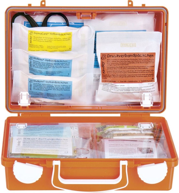 Söhngen - Erste-Hilfe Koffer Quick-CD Kombi Schule orange Notfall-Koffer Kinder