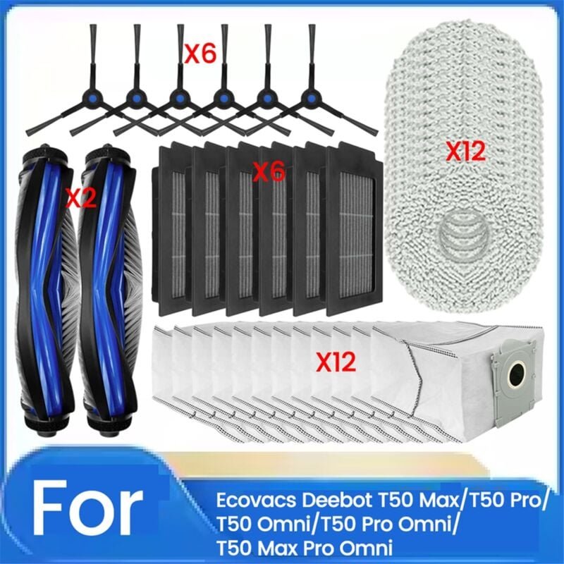 38PCS für T50 Max Filter Staubbeutel Mopp