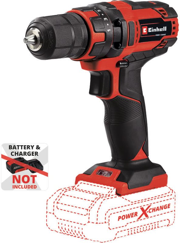 Akkuschrauber tc-cd 18/35 Li-Solo Power X-Change (Li-Ion, 18 v, 550 min.-1, 35 Nm, 10 mm Bohrfutter, ohne Akku und Ladeg...