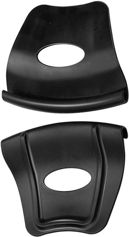 Set mit 2 Motorrad-Felgenschützern, schwarz/rot, 14 x 10,79 cm