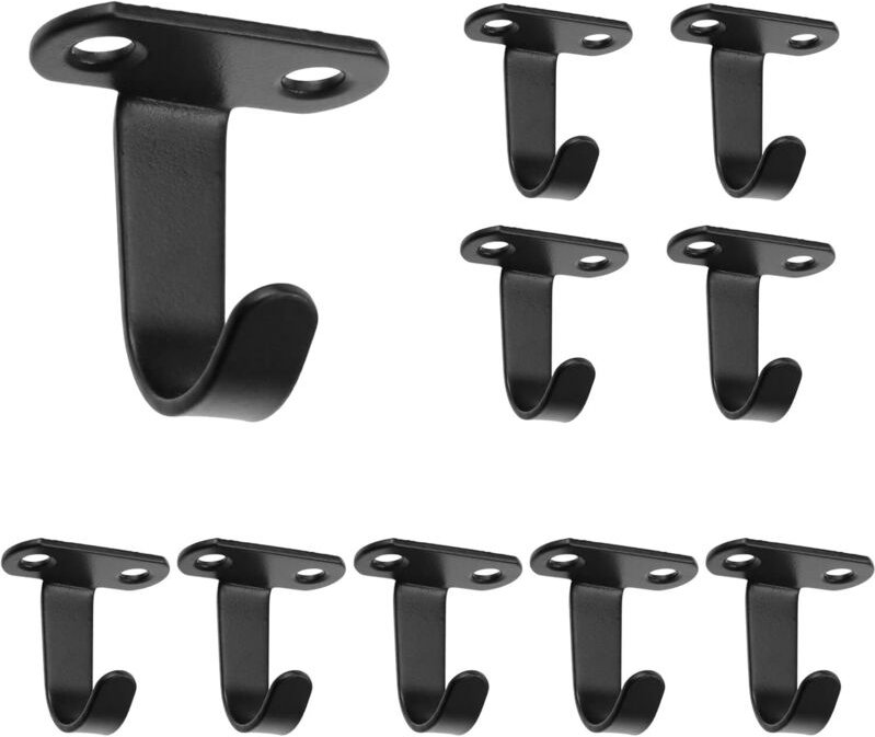 BEBUSINGOTO 10 Stück Deckenhaken aus Edelstahl, Hängepflanzen, Haken für Hängelampe, Pflanzenkorb, Bootsdach, Moskitonet...