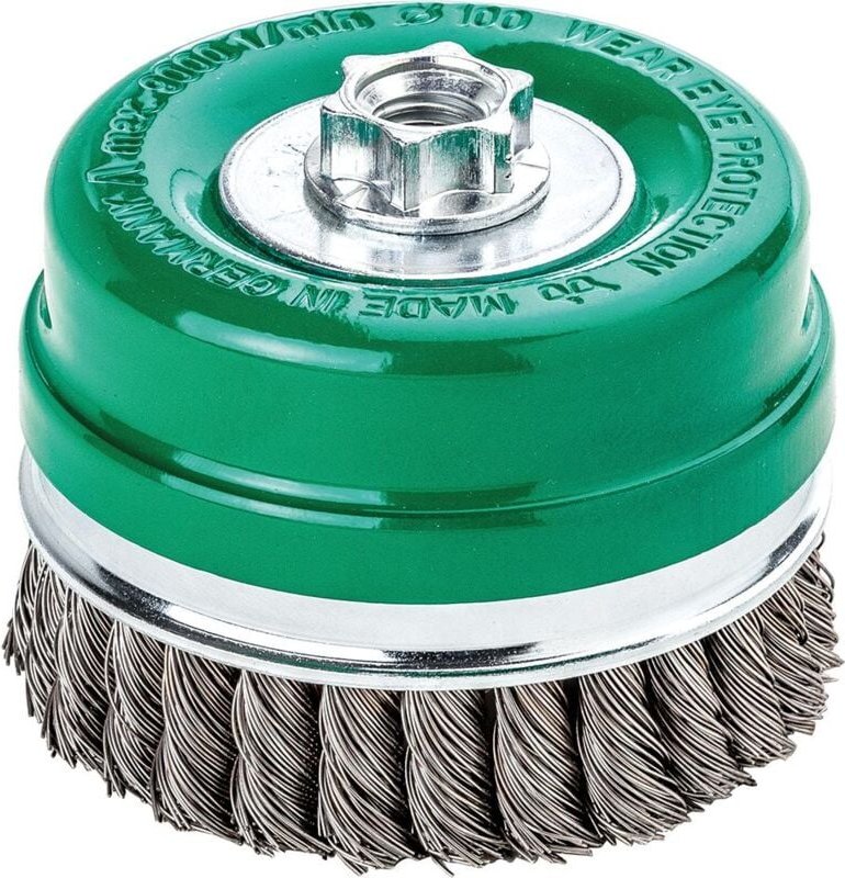 Topfbürste Edelstahl gezopft 80x0,5mm Lessmann