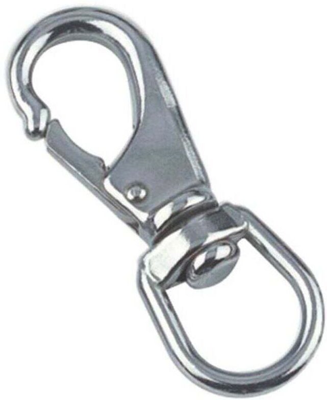 Drehbarer Karabinerhaken aus Edelstahl, A4 - 1 Stück - 86 mm