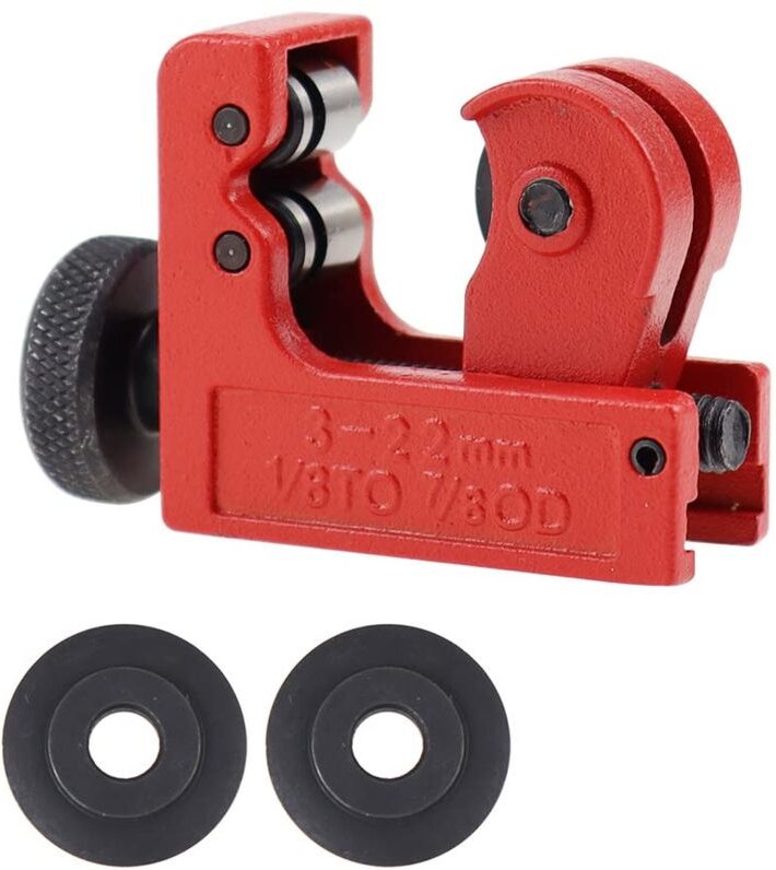 Aougo - Mini-Rohrschneider, Rohrschneider, 3–22 mm, Mini-verstellbarer Rohrschneider für Kupfer, Messing, pvc, Kunststof...