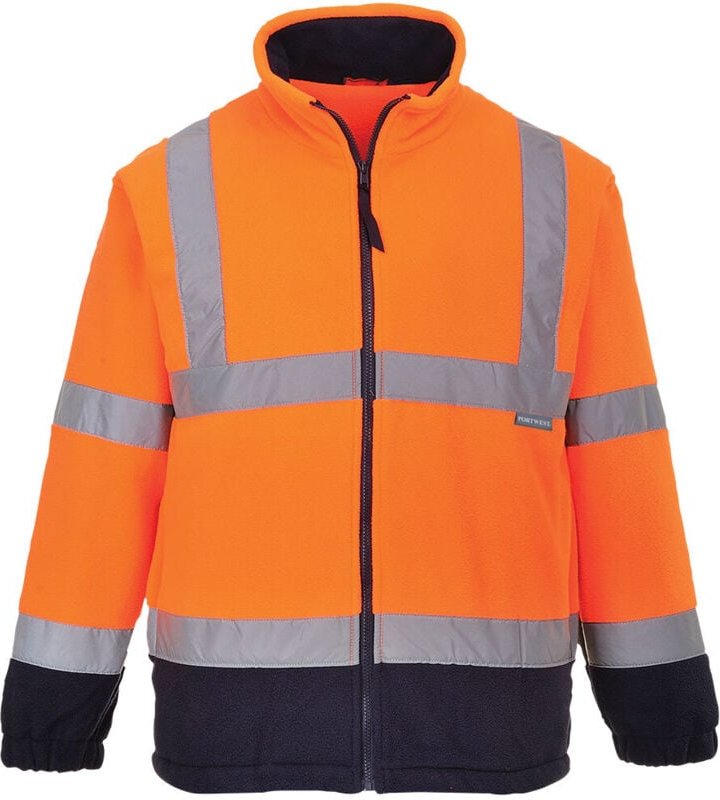 Polaire HiVis Zweifarbig Orange/ Marine M