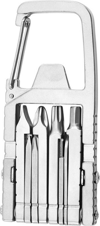 12-in-1 Multifunktionsschraubendreher, Klappschraubendreher aus Edelstahl, Flaschenöffner, Handyhalterung, Multifunktion...