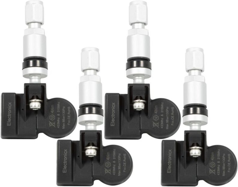 Reifendrucksensoren RDKS Sensoren Metallventil Silber für Audi Q7 (4L) A6 (4F) Azure