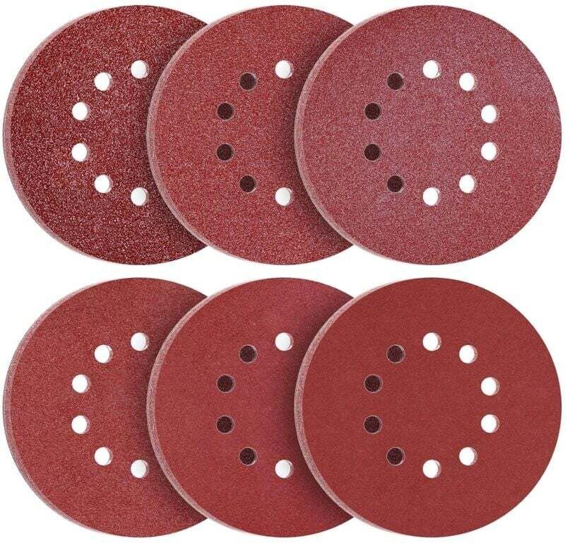 225-mm-Schleifscheiben, 60 Stück, Körnungen P40, P60, P80, P120, P240, P320, 10 Löcher, runde 225-mm-Schleifscheiben, Sc...
