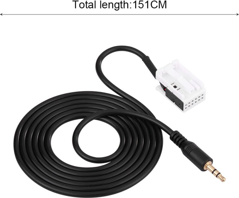 3,5-mm-Klinkenstecker-AUX-Audioeingangsadapterkabel für Mercedes/Benz W203 C-Klasse
