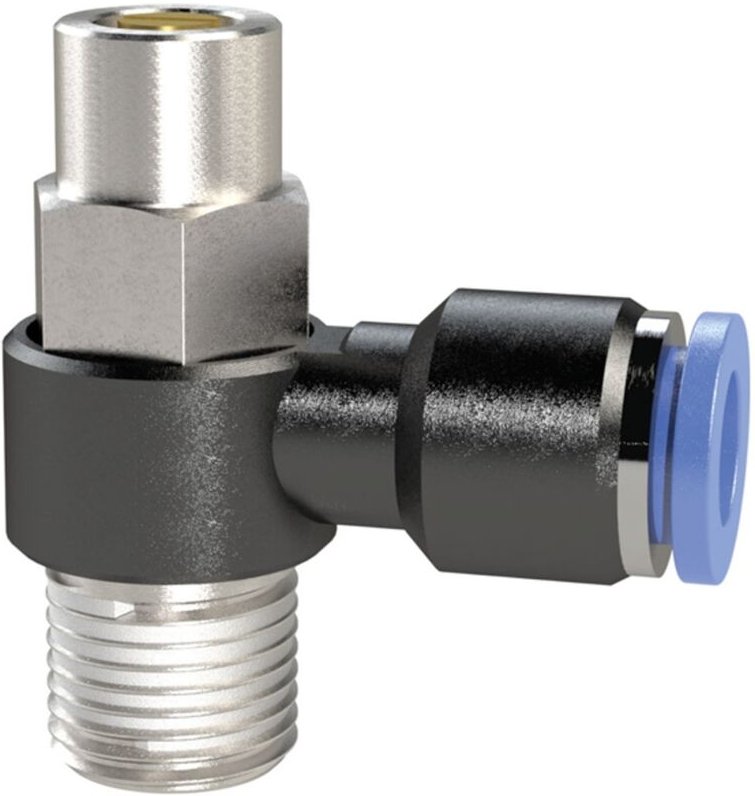 Riegler Drosselrückschlagventil »Blaue Serie«, Abluftdros., R 1/4 a. Ø4mm