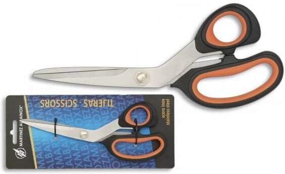 Martinez Albainox - Schere Albainox double injection orange, Größe 20,7 cm, rostfreier Stahl und abs, rutschfester Gummi...