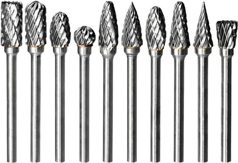 Geeignet für ein Set mit 10 Dremel-Doppelbohrern aus Hartmetall für Rotationswerkzeuge, Bohrzubehör für Metall, Holz, St...