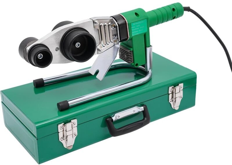 Muffenschweißgerät Set mit Schneidköpfe Wasserrohr-Schweißgerät mit Digitale Bildschirm, Einstellbarer Temperaturbereich...