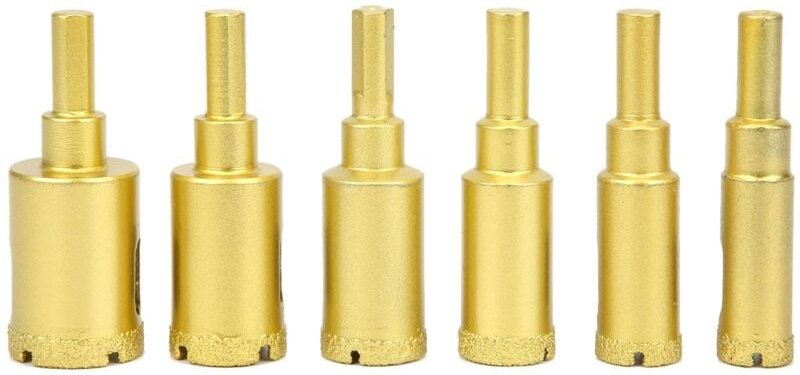 6-teiliges Diamantbohrer-Set mit rutschfestem Griff, hohem Drehmoment, breitem Bohrdurchmesser, Marmorbohrer, geeignet f...
