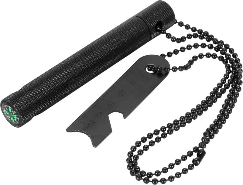 Ccykxa - Magnesium Firestone – Lineal/Flaschenöffner/9.000 Zündungen – Überleben/Camping – 6 cm schwarz