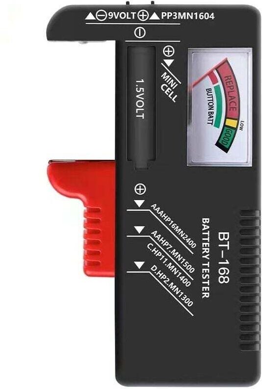 Gabrielle - Universeller Batterietester, Batteriespannungsprüfer für aa aaa cd 9V 1,5V Key Lock-Batterien