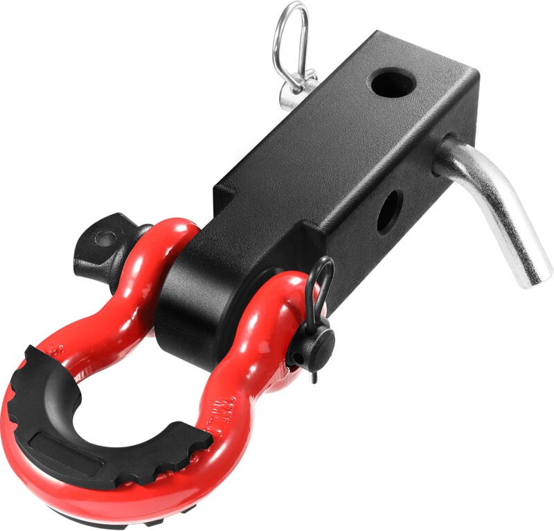 Anhängerkupplungs-Schäkel, 5,1 cm, 29.900 kg Bruchfestigkeit, D-Ring-Schäkel mit Sicherungsstift für Anhängerkupplung, r...