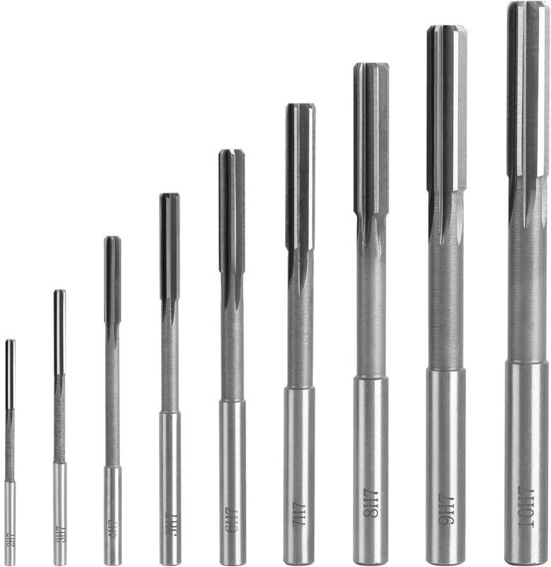 H7-Schnellstahl-Geradbohrer, 9 Stück, Durchmesser 2 bis 10 mm, für Holz und Metall