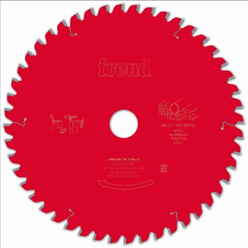 Sägeblatt für Handkreissäge FREUD - Ø254 2,4/2 AL30 Z48 TPB 0° - F03FS09889 -FR24M001M