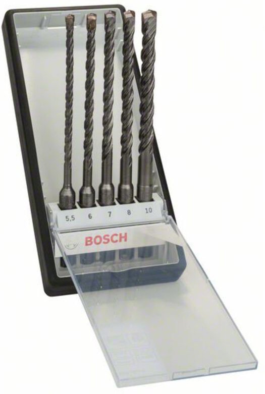 Accessories 2607019929 Hartmetall Hammerbohrer-Set 5teilig 5.5 mm, 6 mm, 7 mm, 8 mm, 10 mm s - Bosch