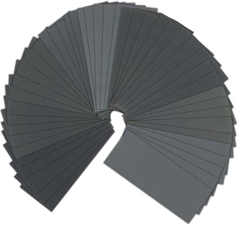 Schleifpapier mit Körnung 120-5000, 75er-Packung Nass- und Trockenschleifpapier zum Schleifen von Autolacken und Holzmöb...