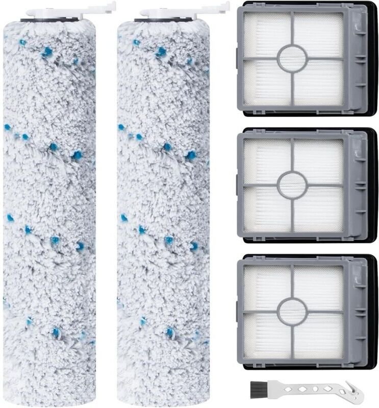 Ersatzbürstenwalze und HEPA-Filter für BISSELL CrossWave X7 Plus Akku-Staubsauger Pet 2955N, 3479N, 2 Bürstenwalzen, 3 H...